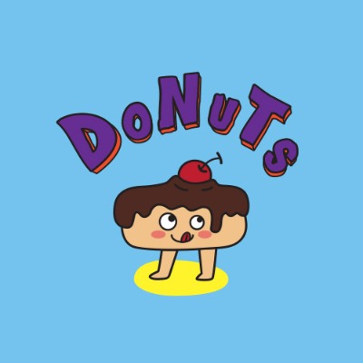 [로고] 초콜릿 도넛 캐릭터 로고
